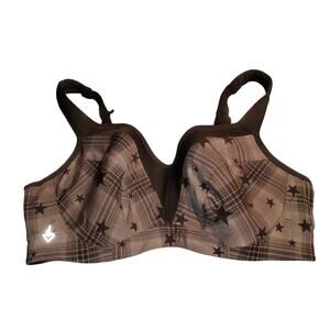 Torrid Active Mid Impact Underwire Sports Bra 40D Stars Plaid NWT